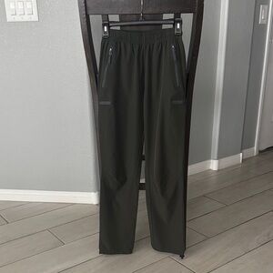 Green Athletic Joggers with Zipper Pockets